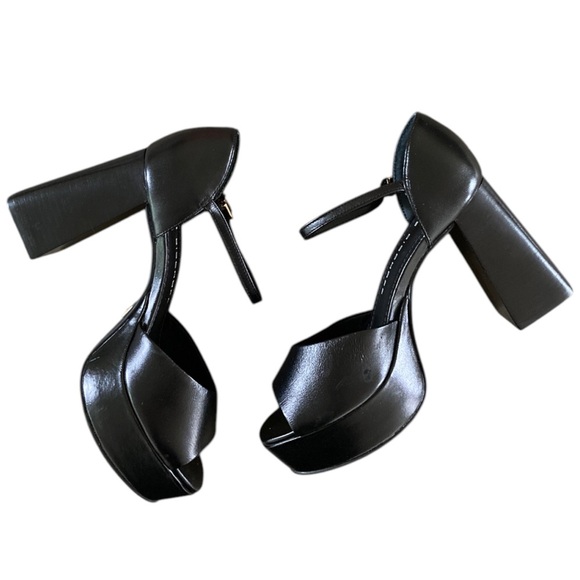 Jorge Bischoff Platform Sandals Black Heels - Picture 2 of 7